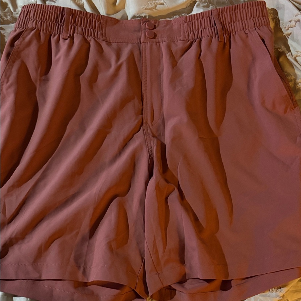 BURLEBO Men's Athletic Shorts in Rust